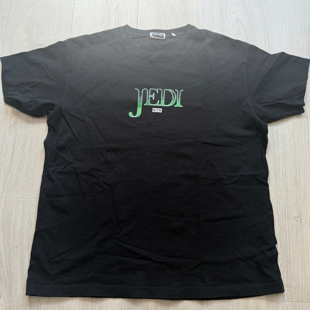 Kith Black Tee with Green "JEDI" Graphic